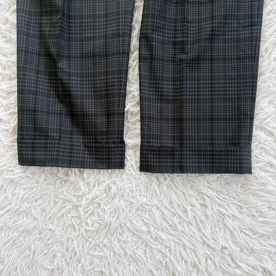極美品　XL ビームスプラス　スーツ　セットアップ　チェック　ジャケット　パンツ