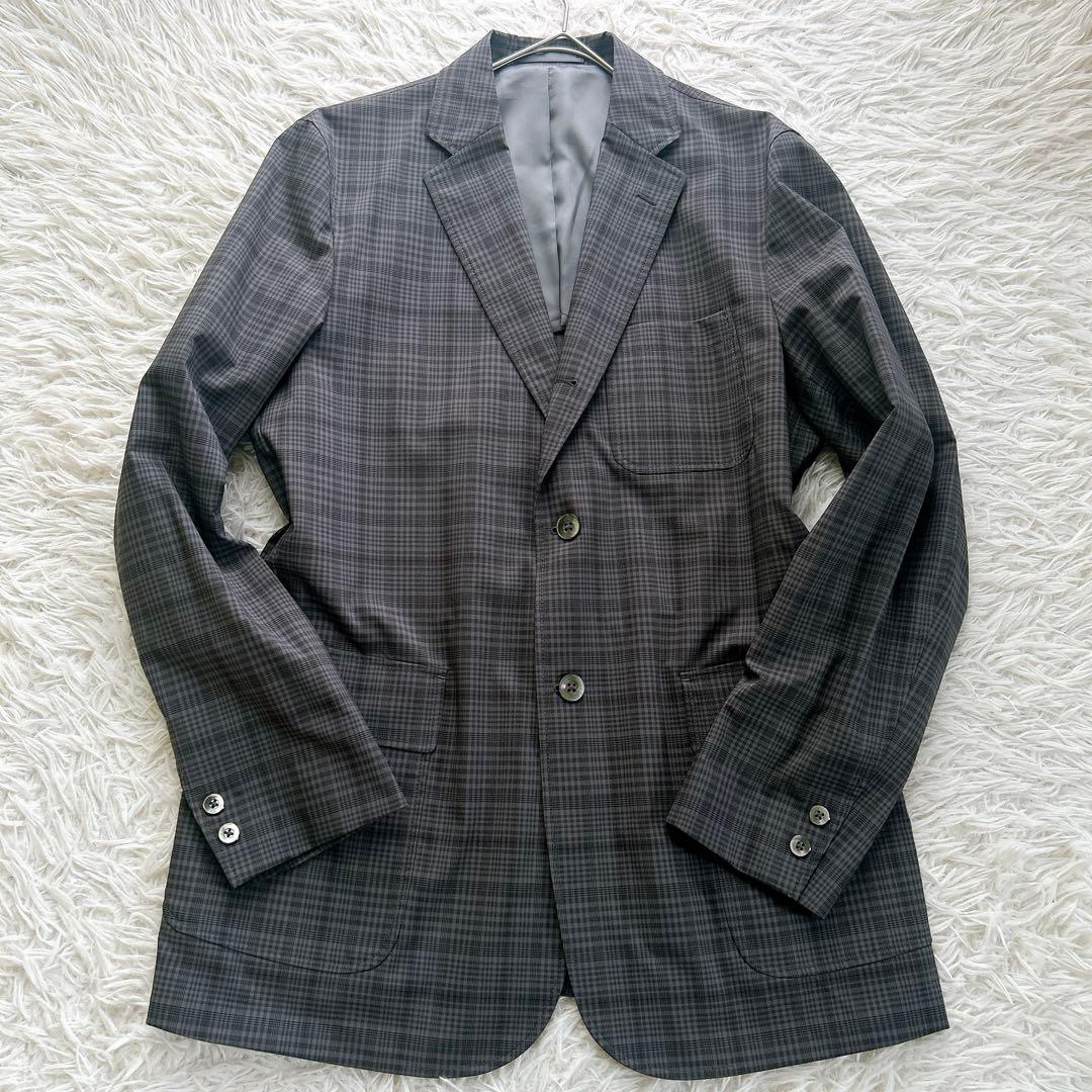 極美品　XL ビームスプラス　スーツ　セットアップ　チェック　ジャケット　パンツ