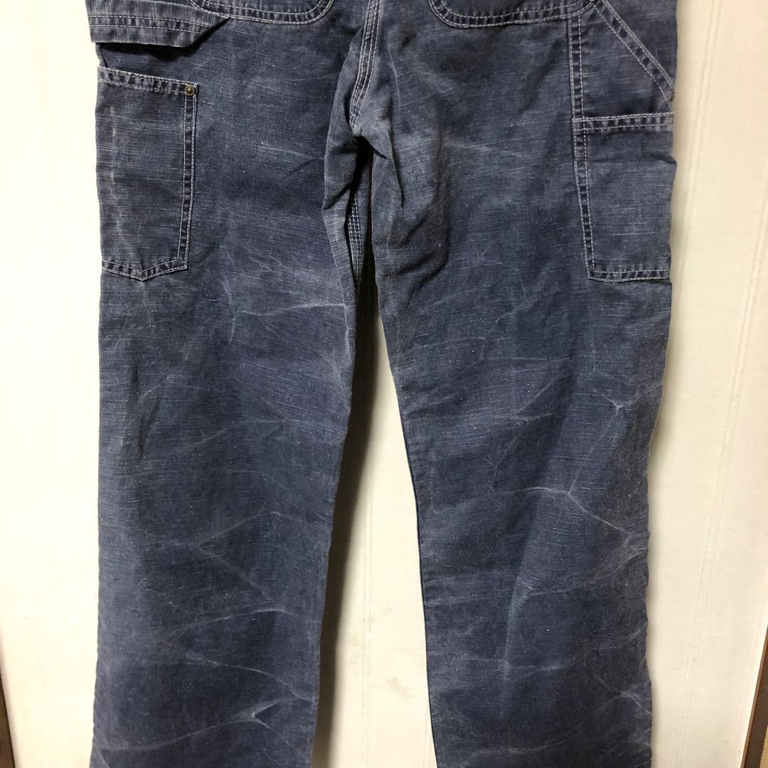 大人気❗️Carhartt ワイド USED加工 ペインターパンツ 茄子紺 W28