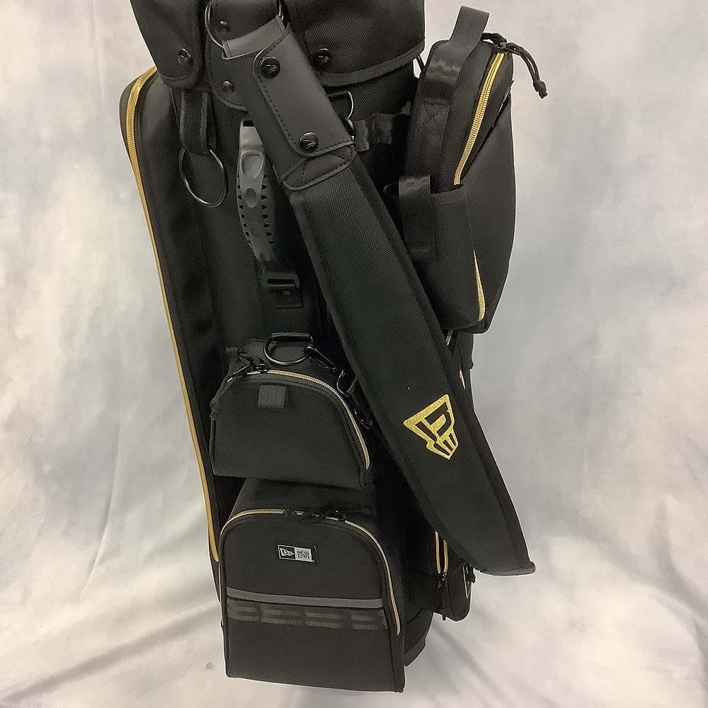 NEW ERA ニューエラ キャディバッグ ブラックxゴールド ポーチ付き