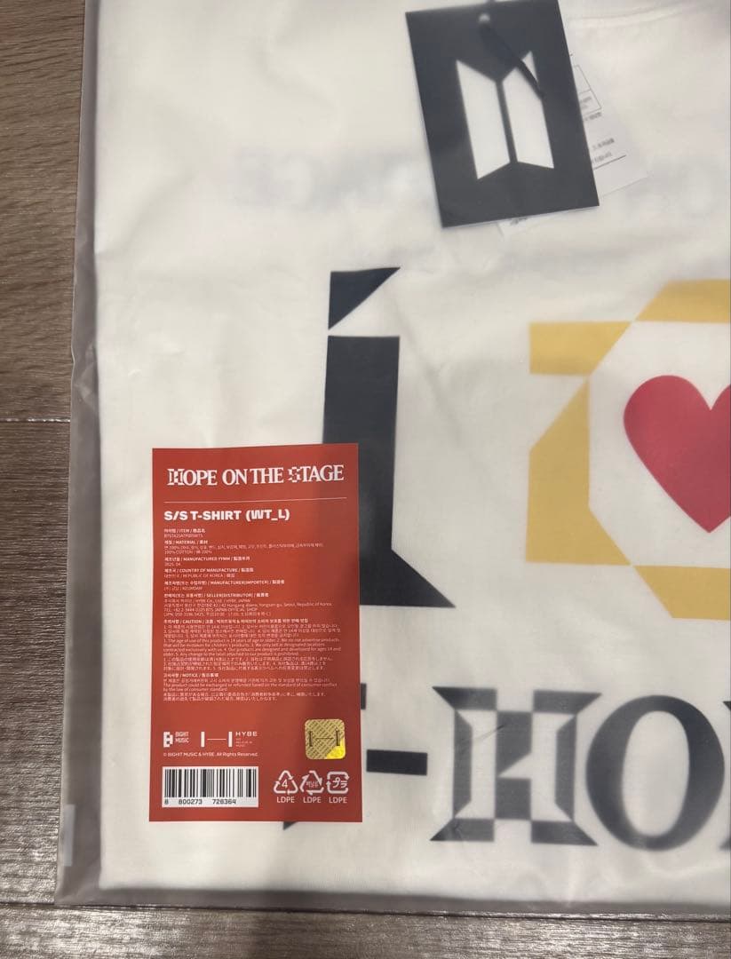 J-HOPE HOPE ON THE STAGE Tシャツ Lサイズ