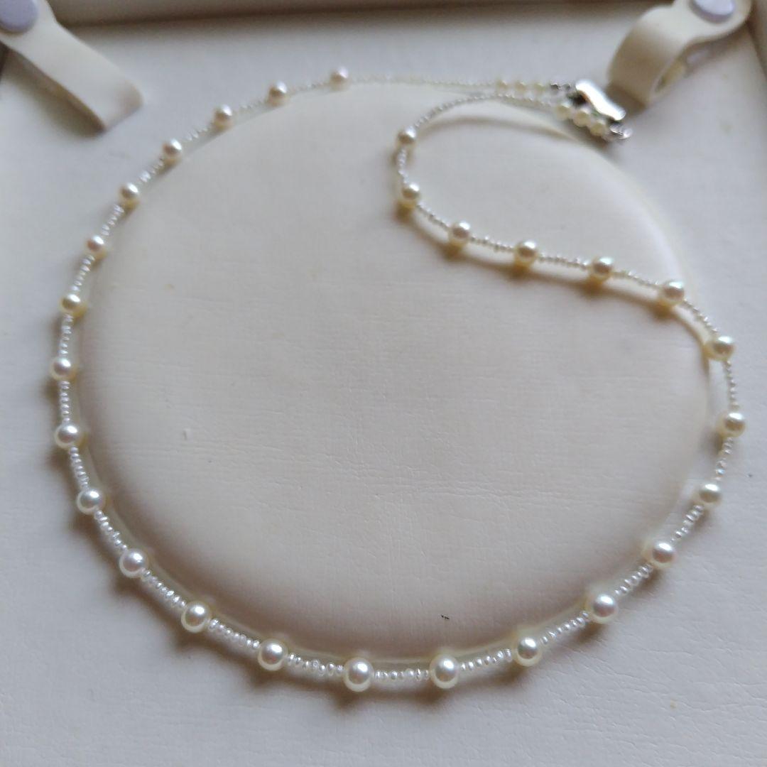 アコヤ真珠ベビーパール、あこや真珠砂ケシパールのネックレス