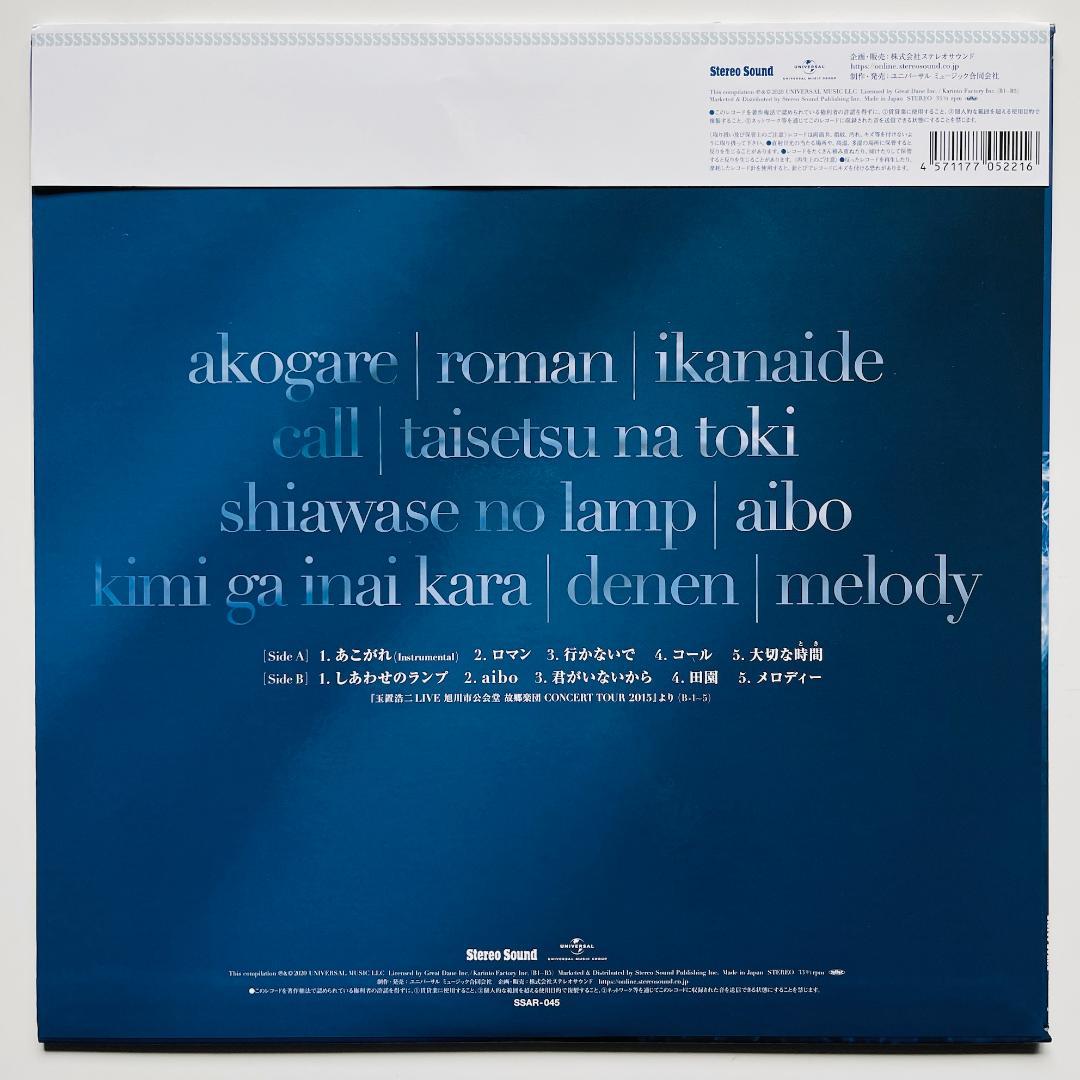 稀少 限定重量盤 レコード 玉置浩二 ベスト 安全地帯 田園 メロディー 旭川市