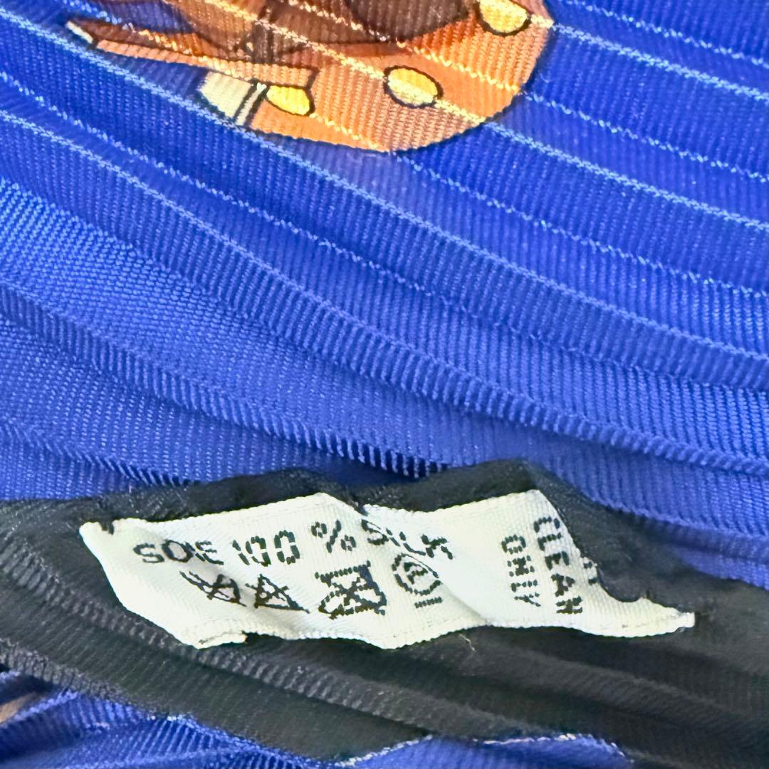 M*☆様 エルメス　プリーツ　カレ　スカーフ　青い木馬