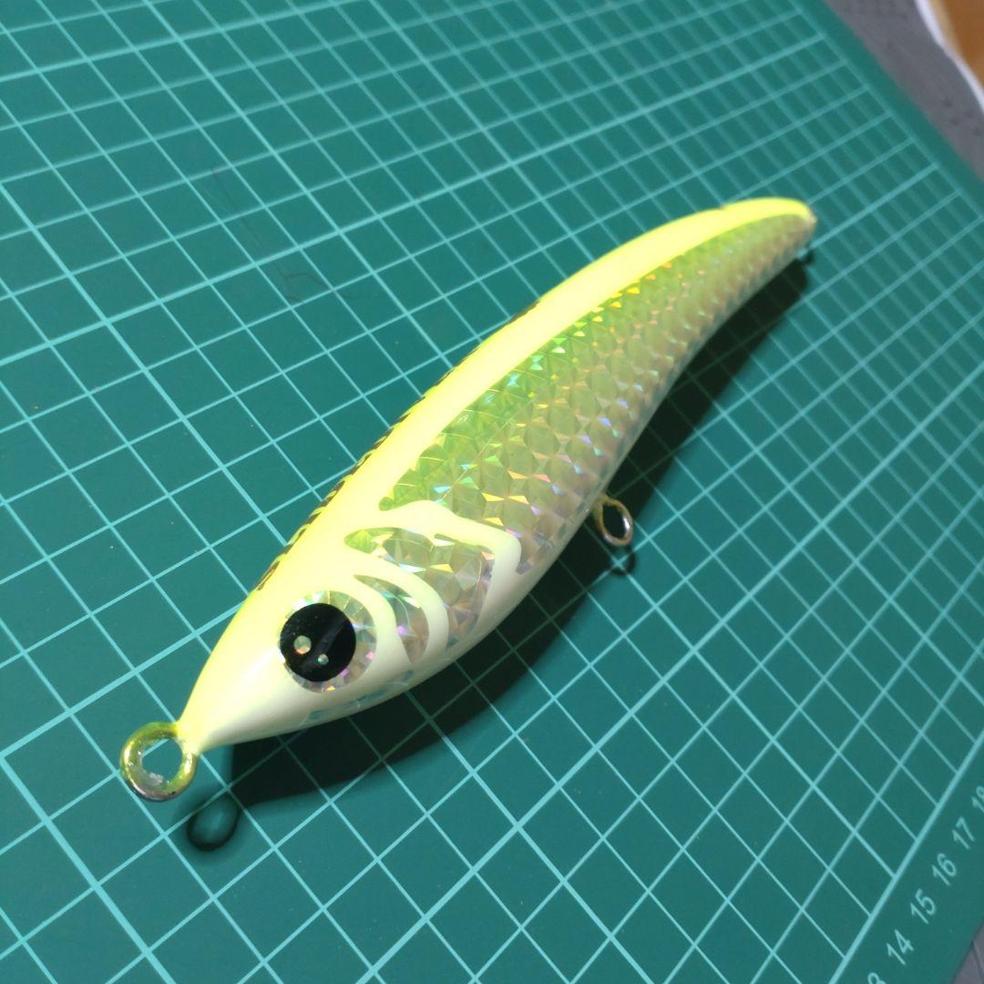 将栄丸　スライドダイバー190F ハンドメイドウッドルアー　ダイビングペンシル