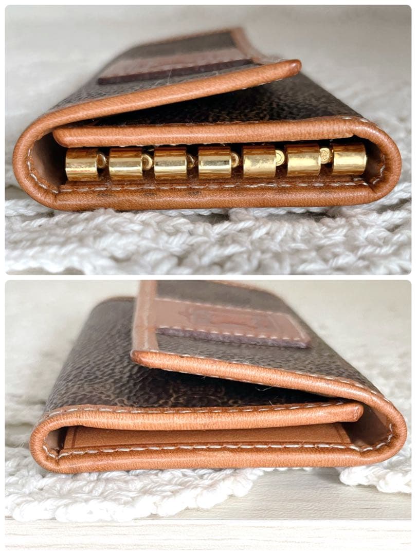美品　CELINE 6連キーケース　マカダム　ヴィンテージ　ブラウン