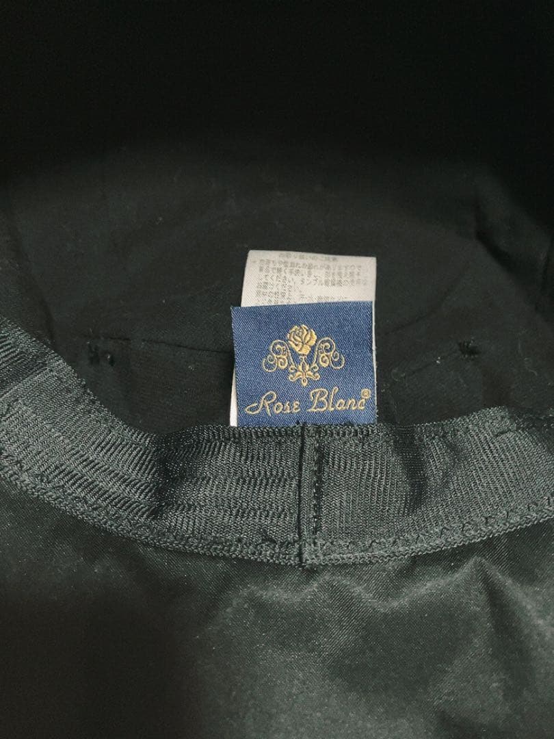 ロサブラン　リボンハット　シャンブレーブラックS