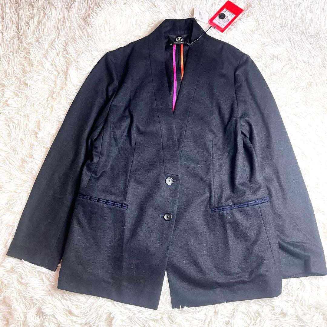 【新品】タグ付き ポールスミス ウール ノーカラー ジャケット サイズ46