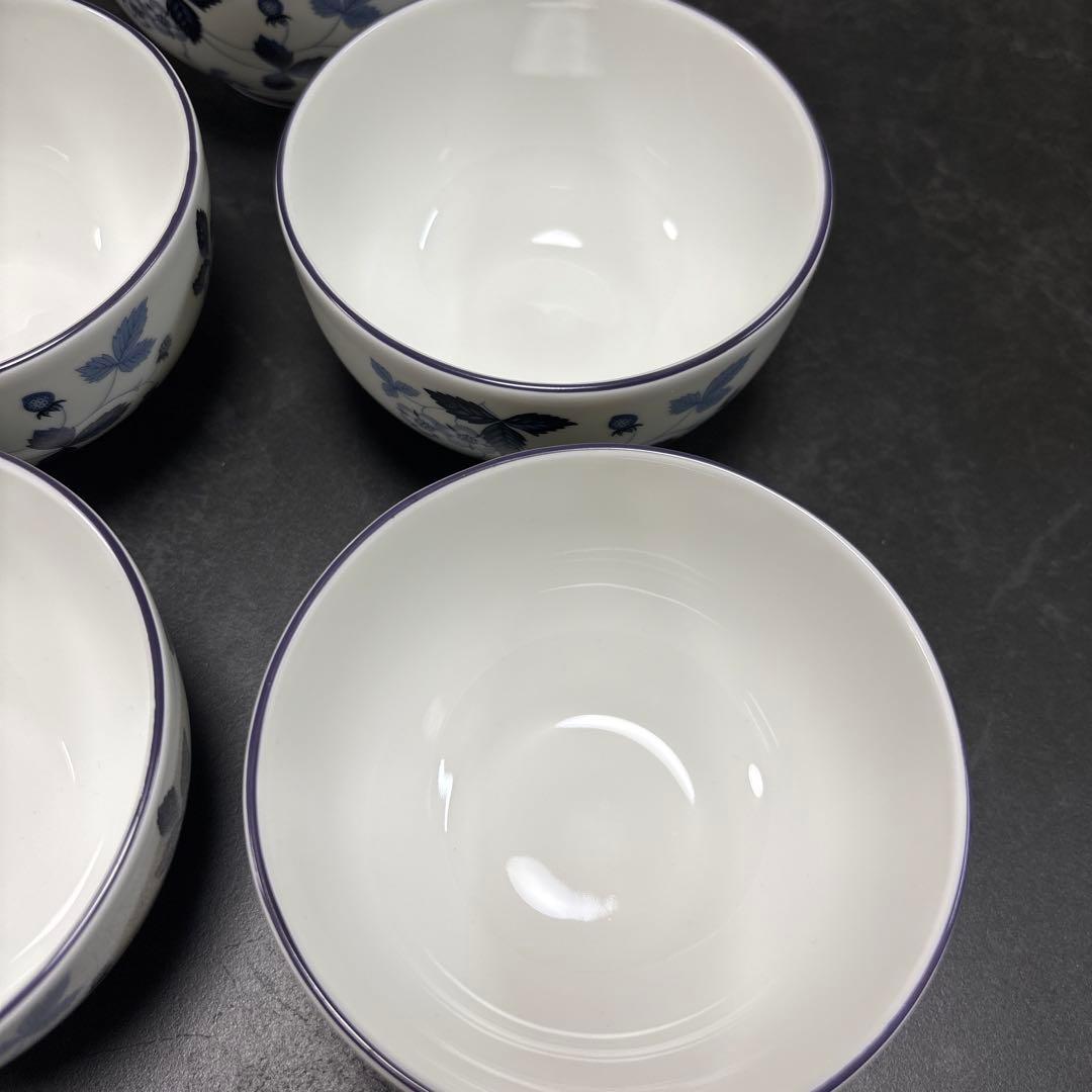 ウェッジウッド　ストロベリーインクブルー　ボウル5個セット