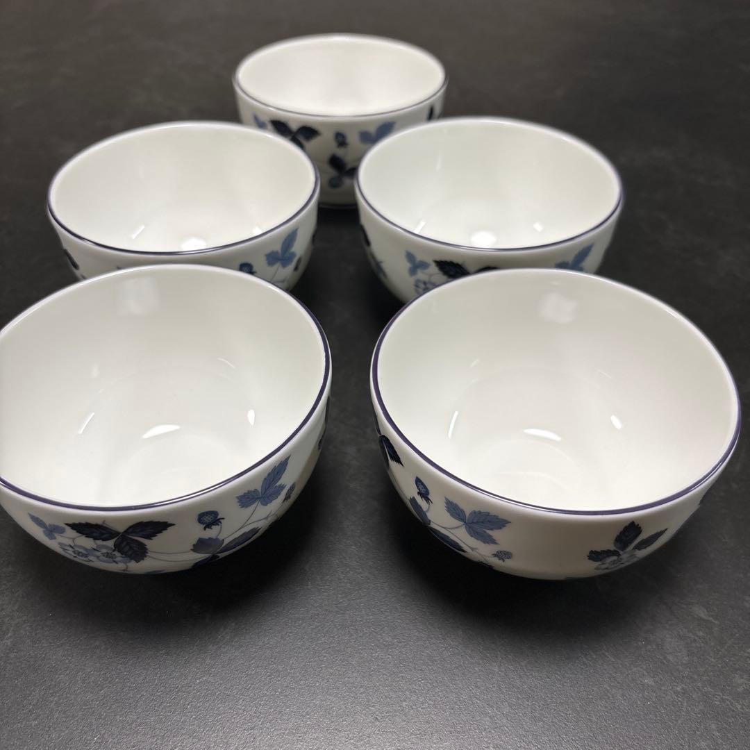 ウェッジウッド　ストロベリーインクブルー　ボウル5個セット