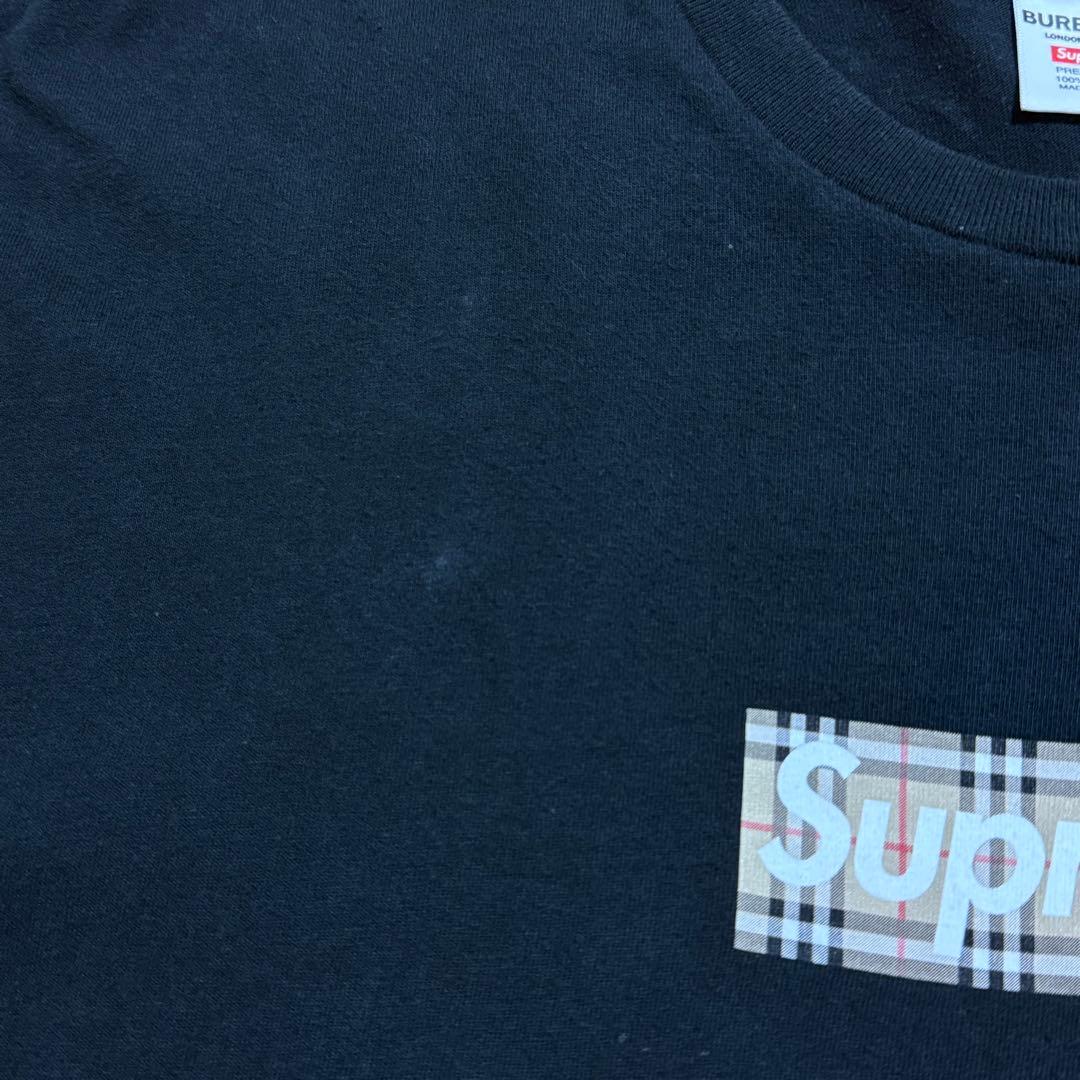 Supreme Burberry Box Logo Tee ブラック 22ss