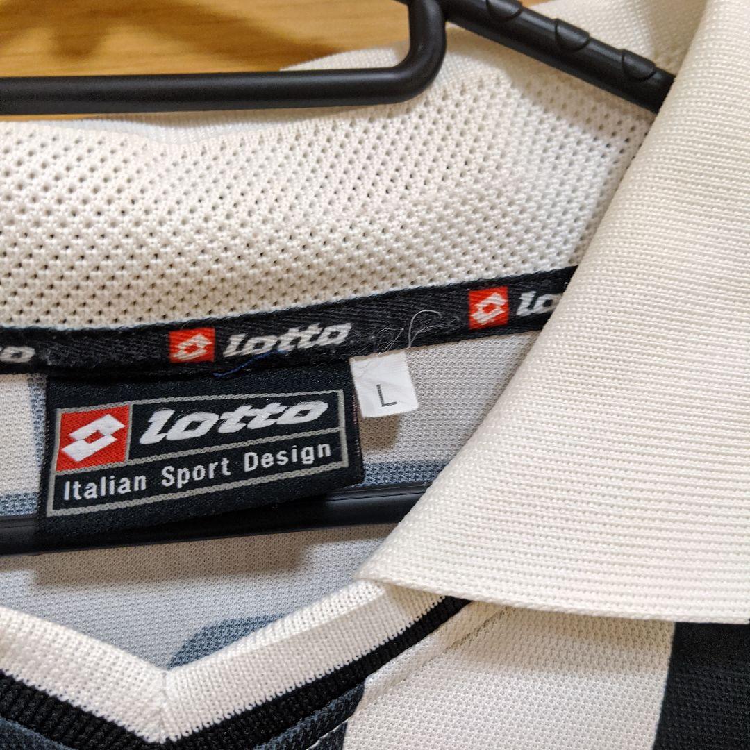 Juventus Lotto ストライプTシャツ L