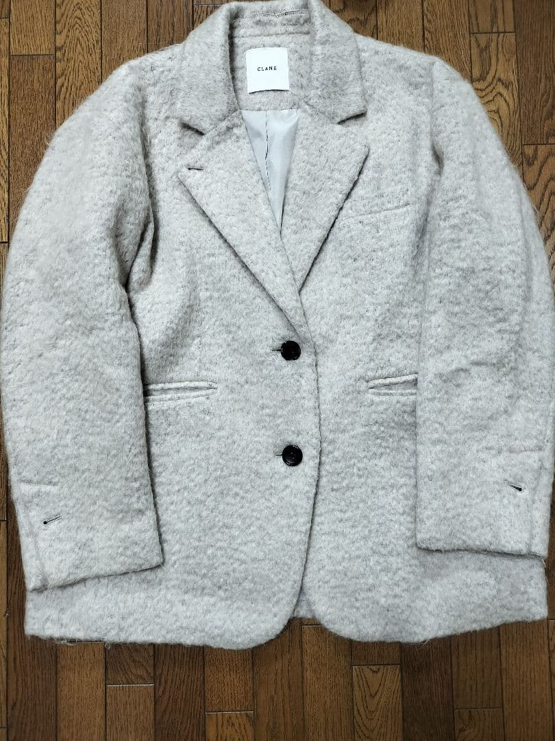 MIX SHAGGY OVER TAILORED JACKET　CLANE