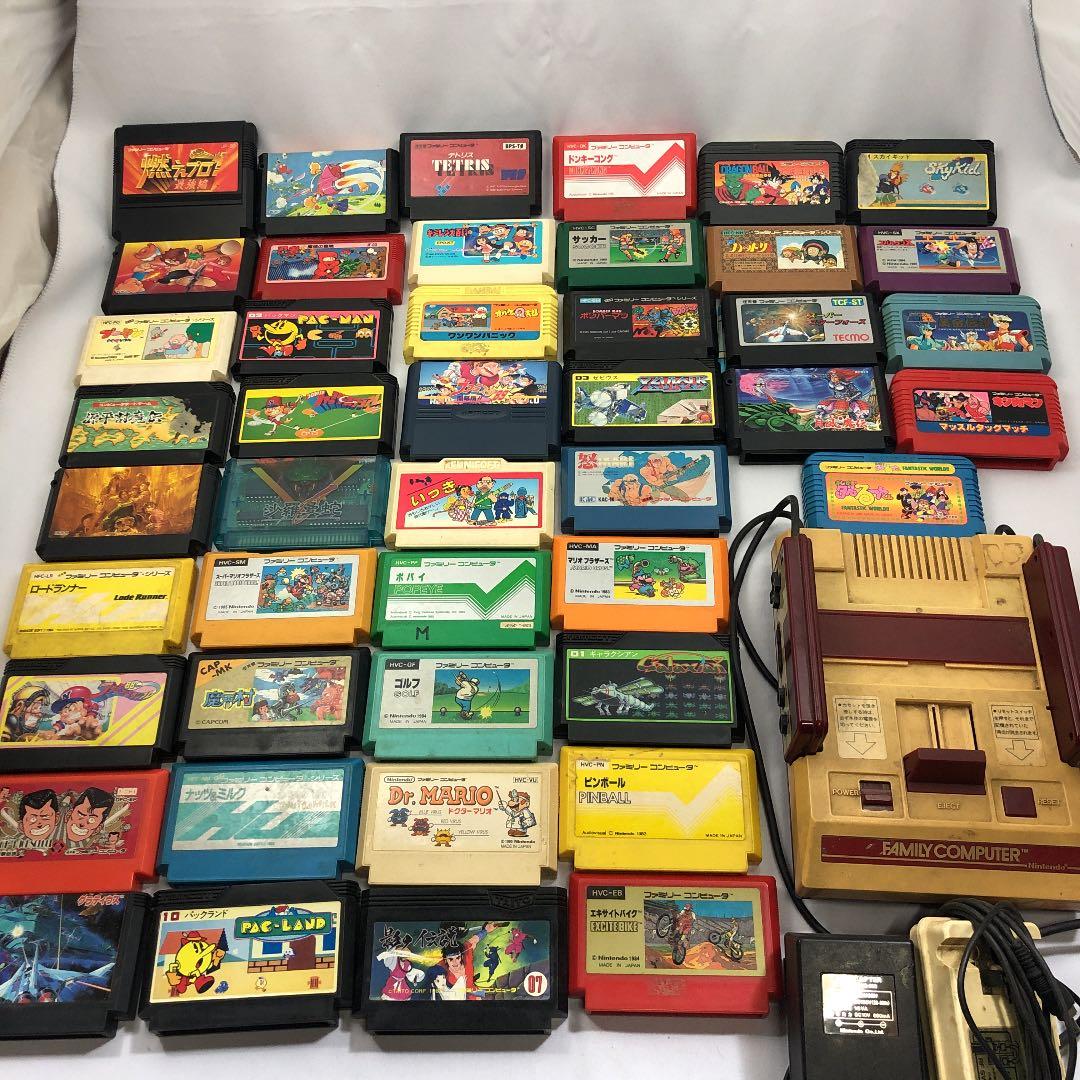 FC ファミコンソフト　ファミコン本体とソフト44本