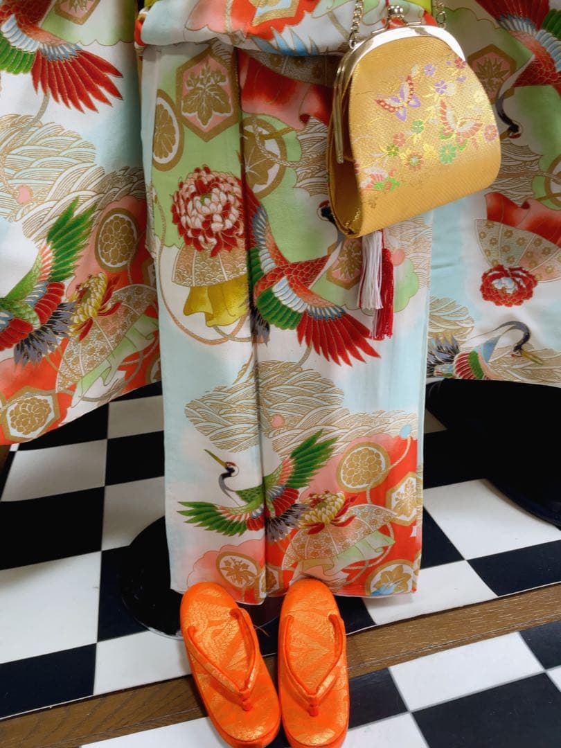 七五三5歳様アンティークお祝い柄