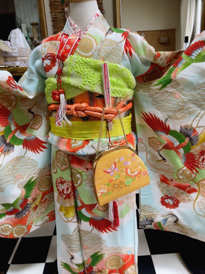 七五三5歳様アンティークお祝い柄