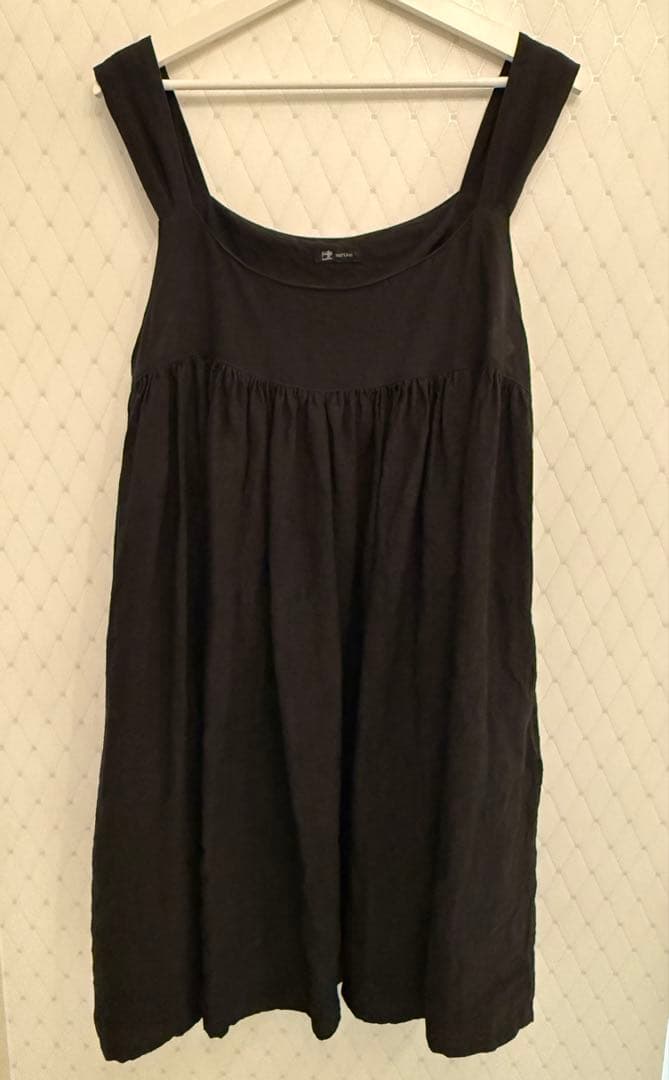 Mifumi リネン ワンピース コケットキャミワンピース　麻