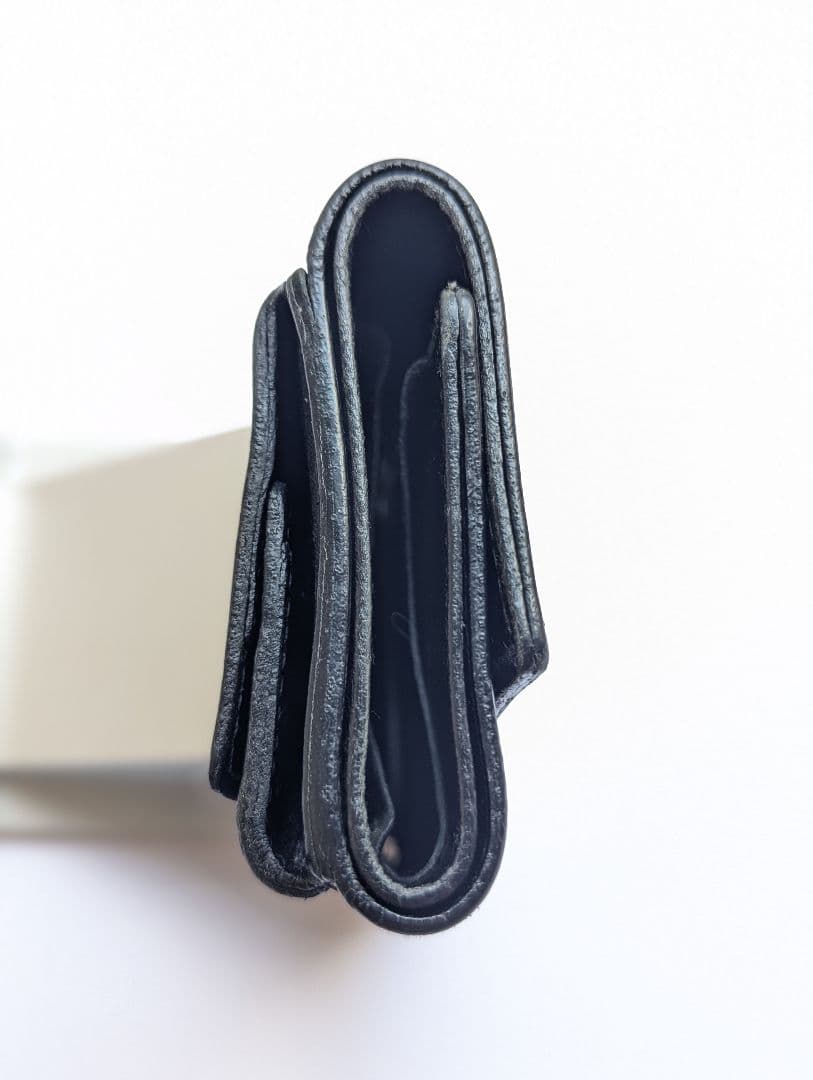 イルビゾンテ トリフォルドウォレット コンパクト ブラック シボ加工 男女兼用