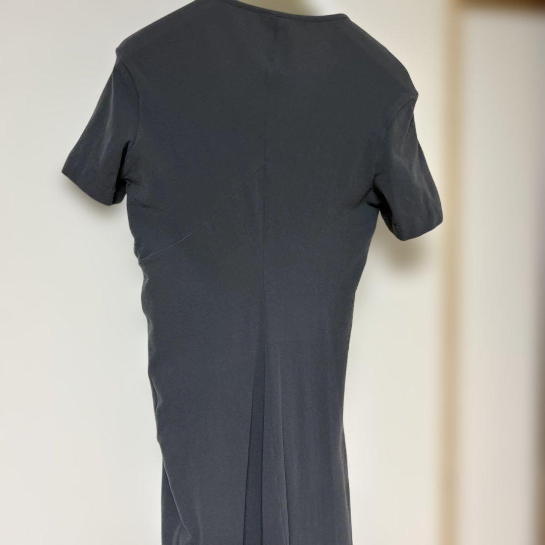 コムデギャルソン グレー 半袖 ワンピース 編み込みデザイン
