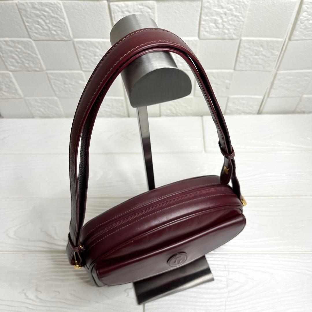 ✨上美品✨☘️Cartier☘️✨ショルダーバッグ✨肩掛け✨マストライン✨ボルドー✨