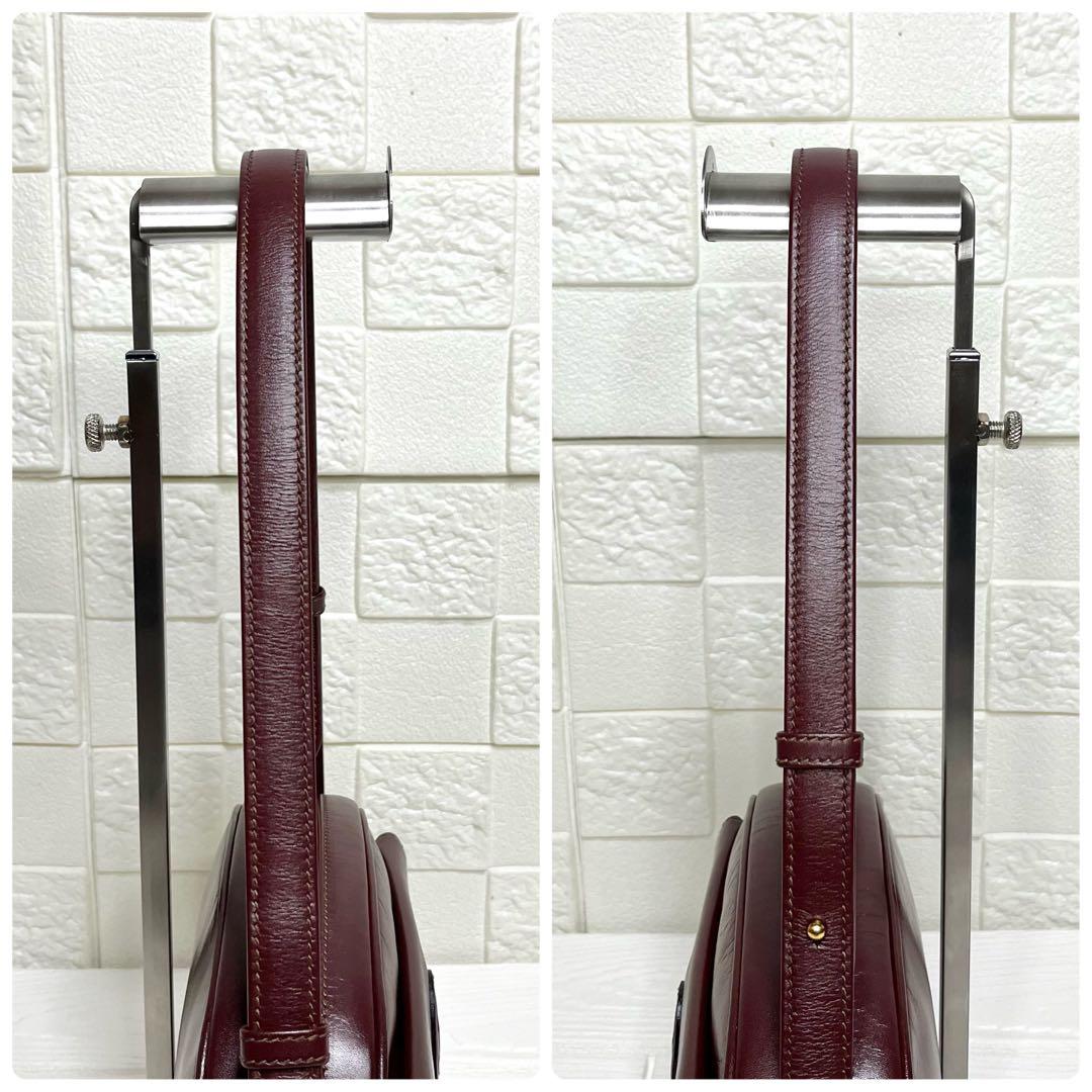 ✨上美品✨☘️Cartier☘️✨ショルダーバッグ✨肩掛け✨マストライン✨ボルドー✨