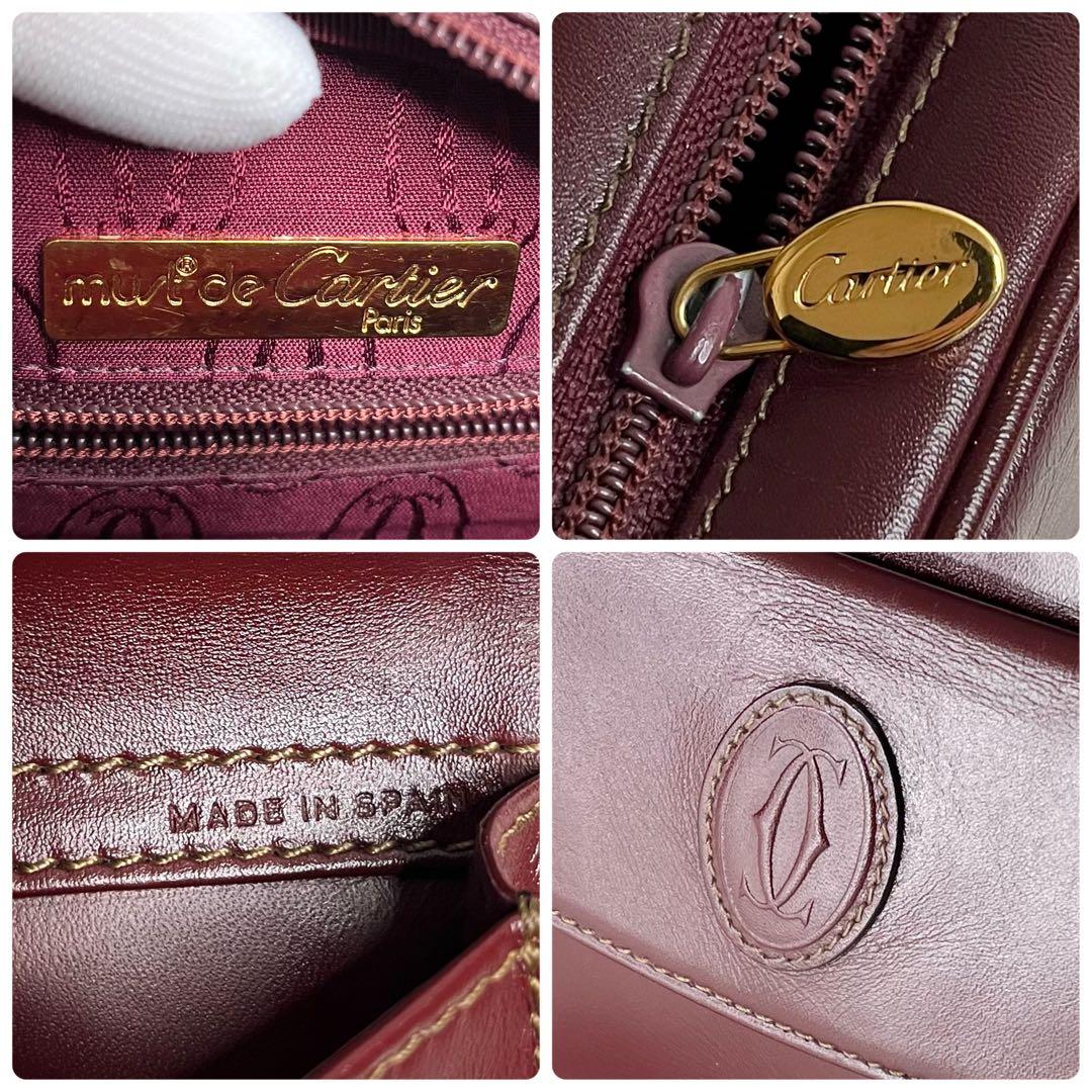 ✨上美品✨☘️Cartier☘️✨ショルダーバッグ✨肩掛け✨マストライン✨ボルドー✨