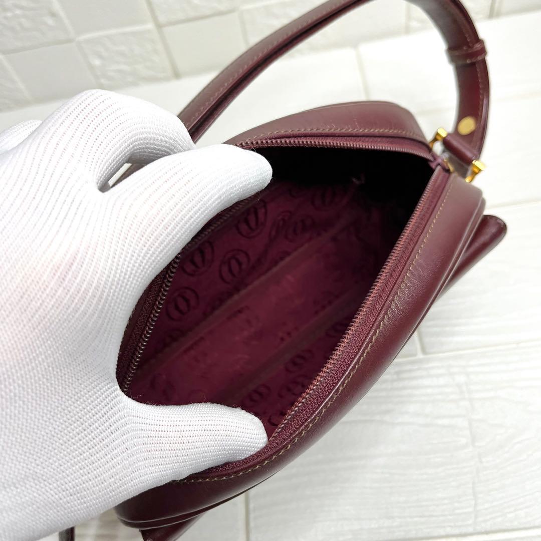✨上美品✨☘️Cartier☘️✨ショルダーバッグ✨肩掛け✨マストライン✨ボルドー✨