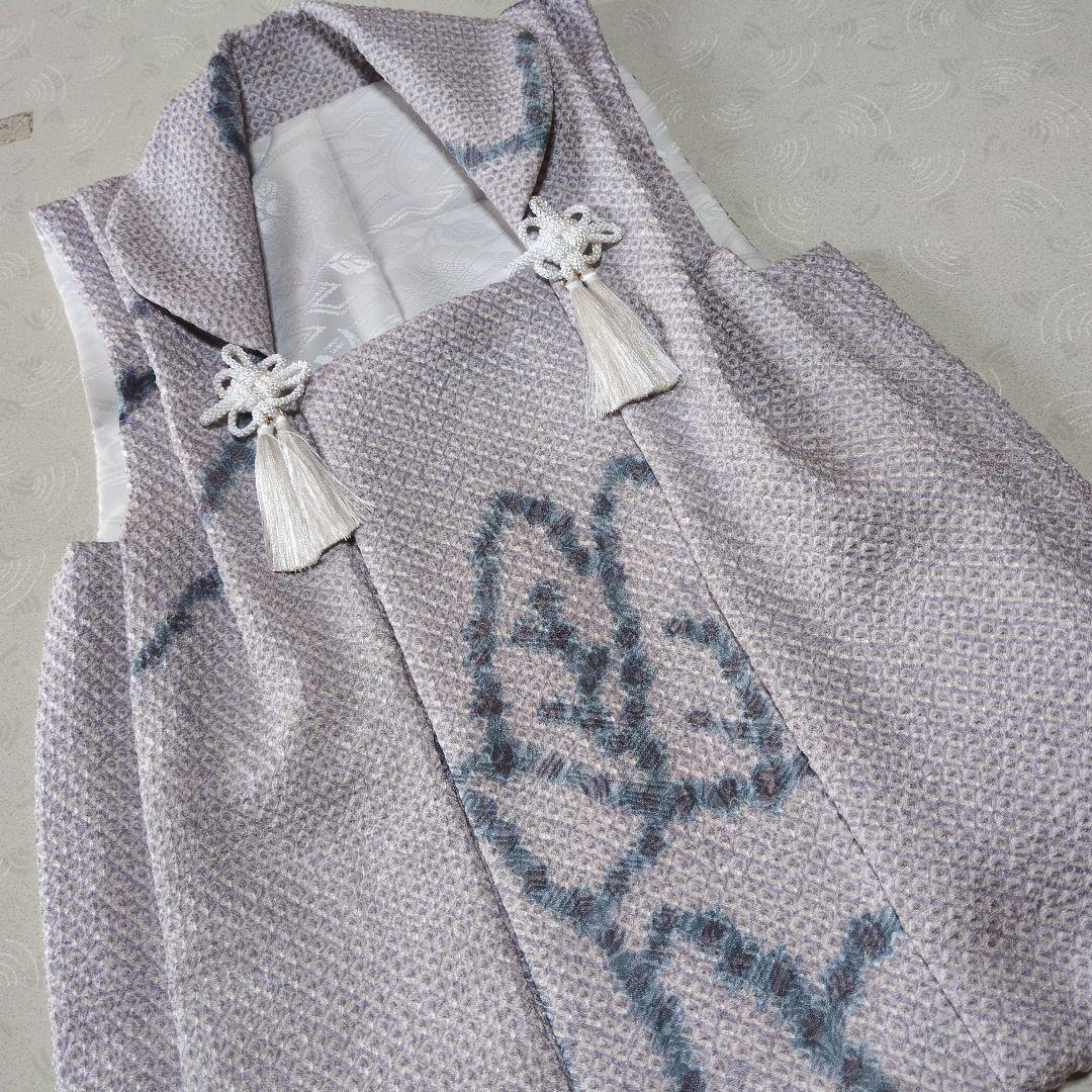 七五三３歳男の子正絹総絞り手縫いの被布(中綿無し）