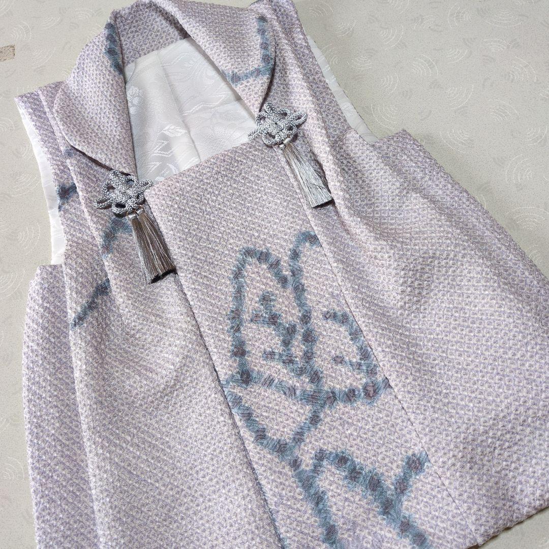 七五三３歳男の子正絹総絞り手縫いの被布(中綿無し）