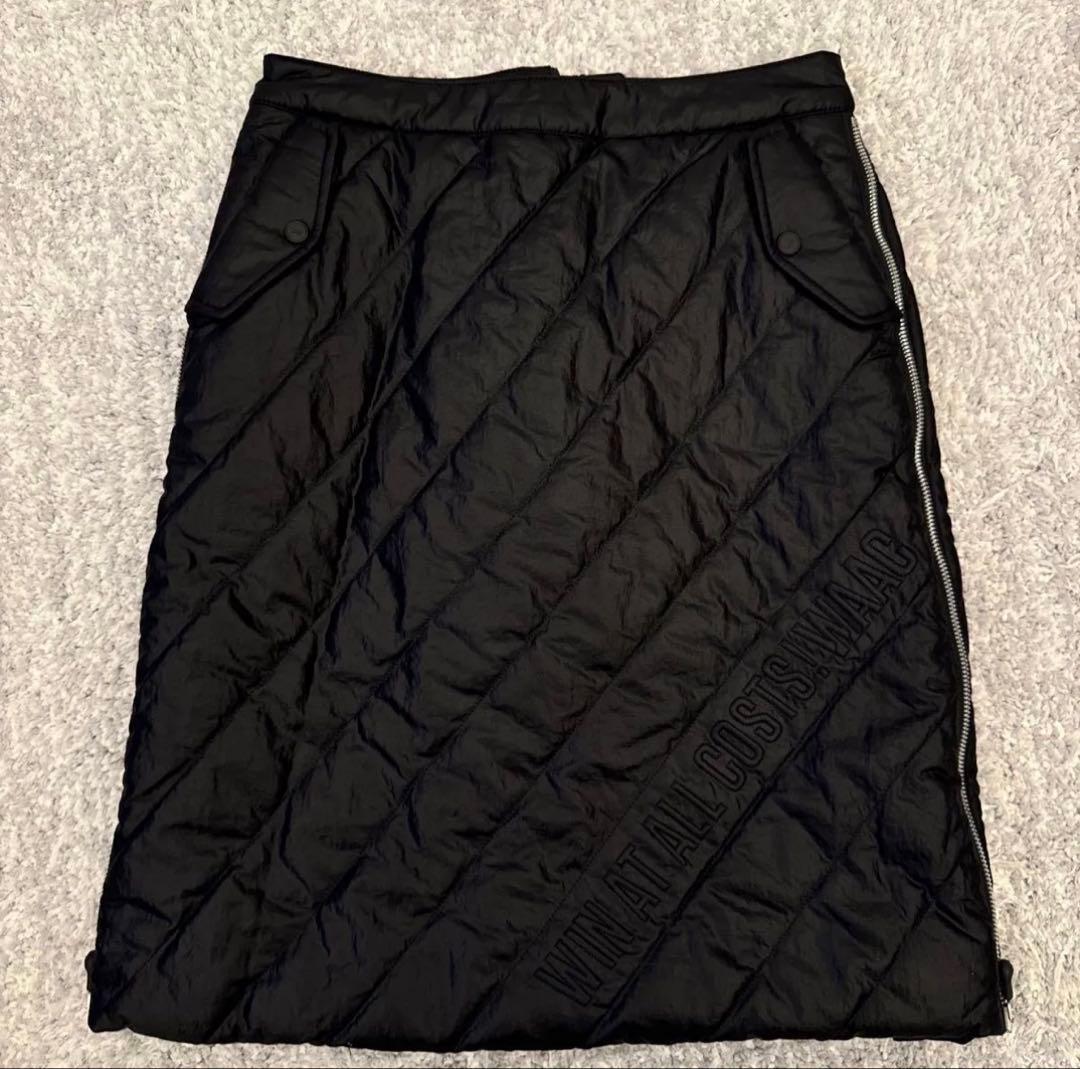WAAC ワック 2wayスカート 中綿キルティング 暖かい ブラック 新品