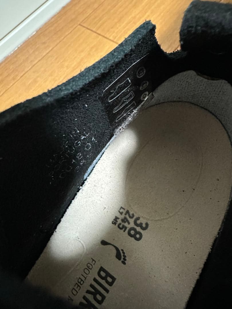 BIRKENSTOCK ブラック スエード ハイカットシューズ 38