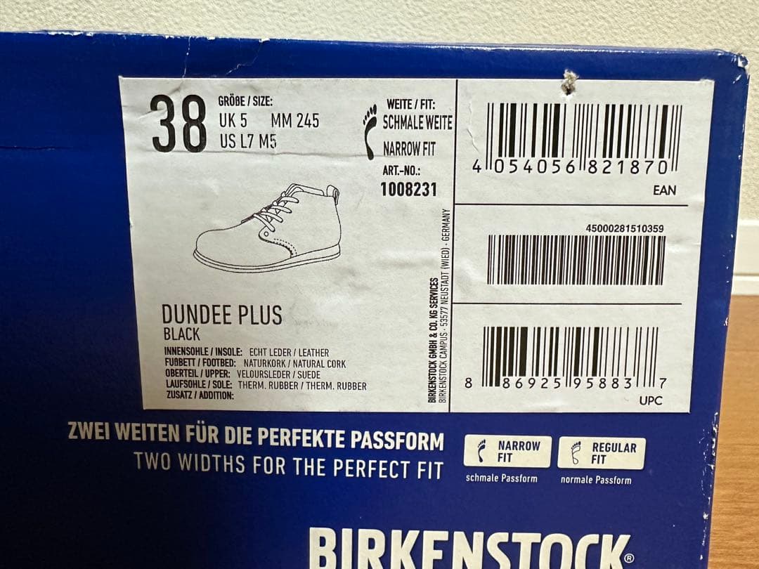 BIRKENSTOCK ブラック スエード ハイカットシューズ 38