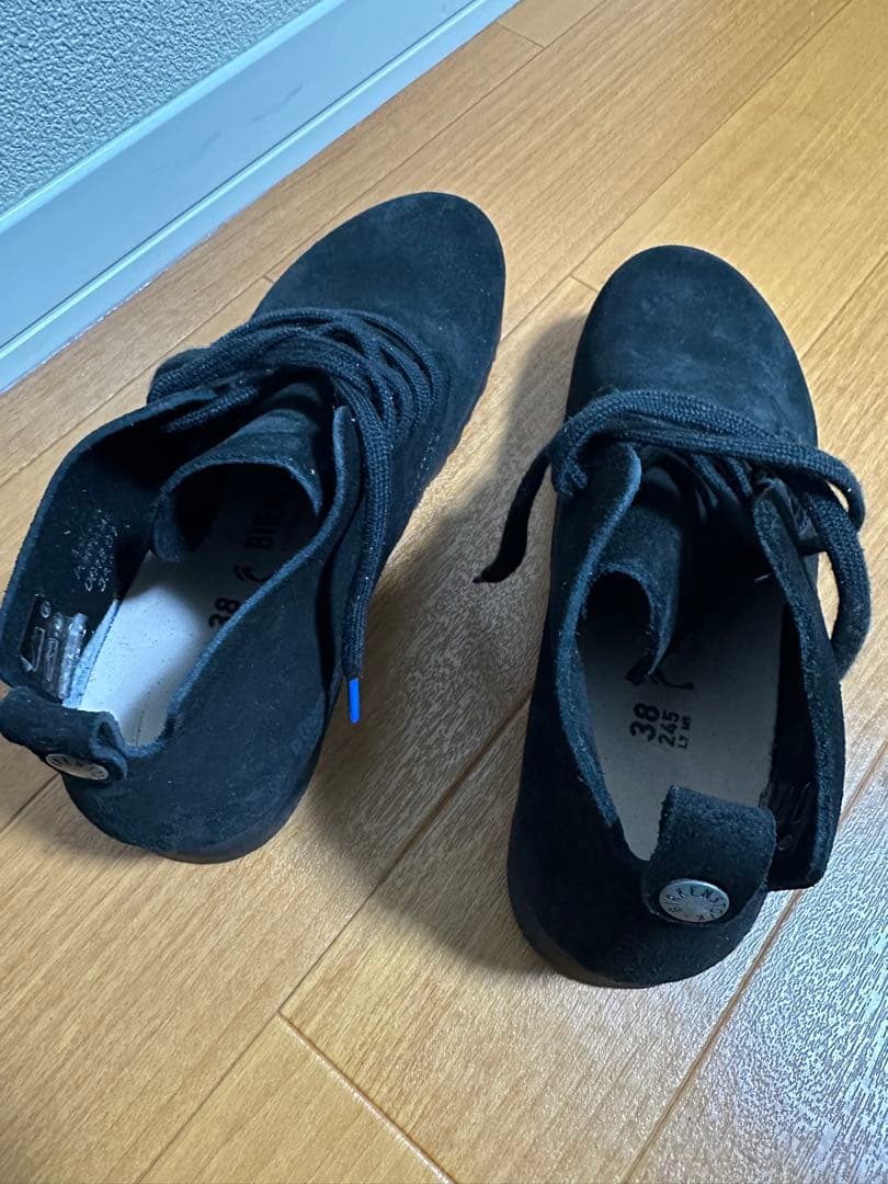 BIRKENSTOCK ブラック スエード ハイカットシューズ 38