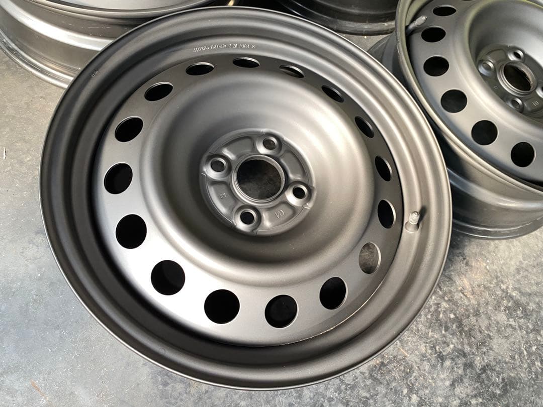 大阪 引取可 16インチ スチールホイール マットブラック 4本セット