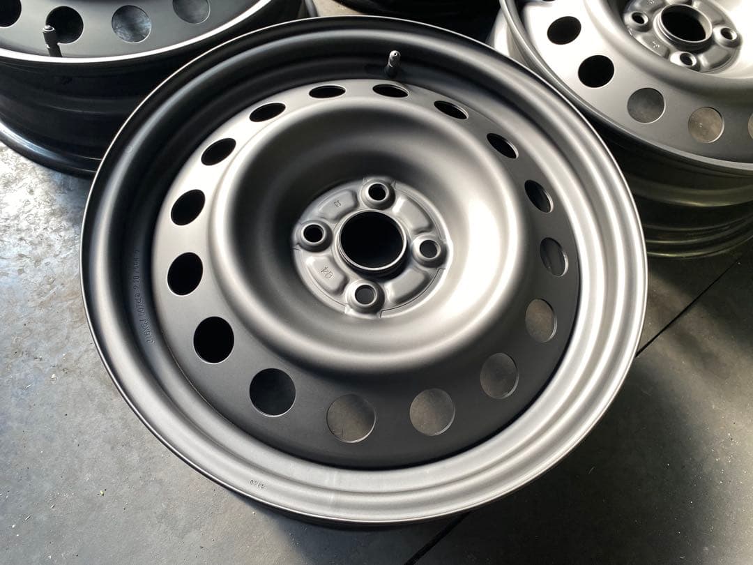 大阪 引取可 16インチ スチールホイール マットブラック 4本セット
