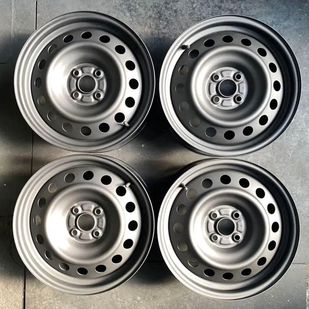 大阪 引取可 16インチ スチールホイール マットブラック 4本セット