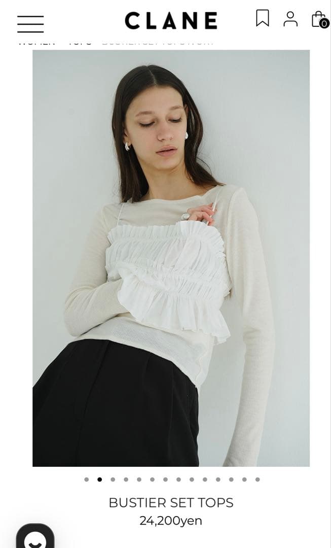 クラネ　CLANE BUSTIER SET TOPS トップス