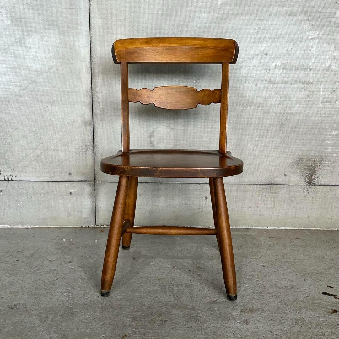 ✿昭和レトロ✿ 東洋ファニチャー ダイニングチェア ヴィンテージウッド 無垢