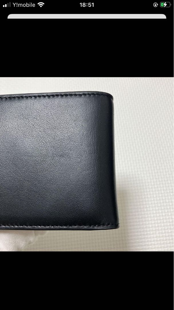 未使用　DIESELディーゼル レザー二つ折り財布　ブラック　黒　「D」ロゴ