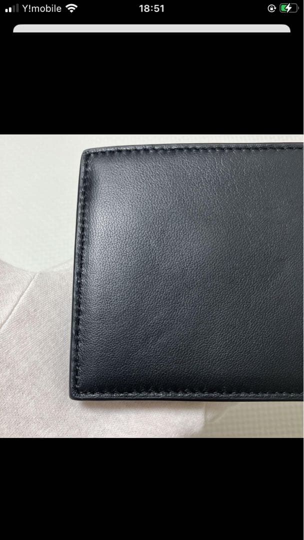 未使用　DIESELディーゼル レザー二つ折り財布　ブラック　黒　「D」ロゴ