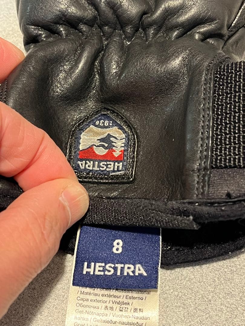 HESTRA スリーフィンガー グローブ ブラック