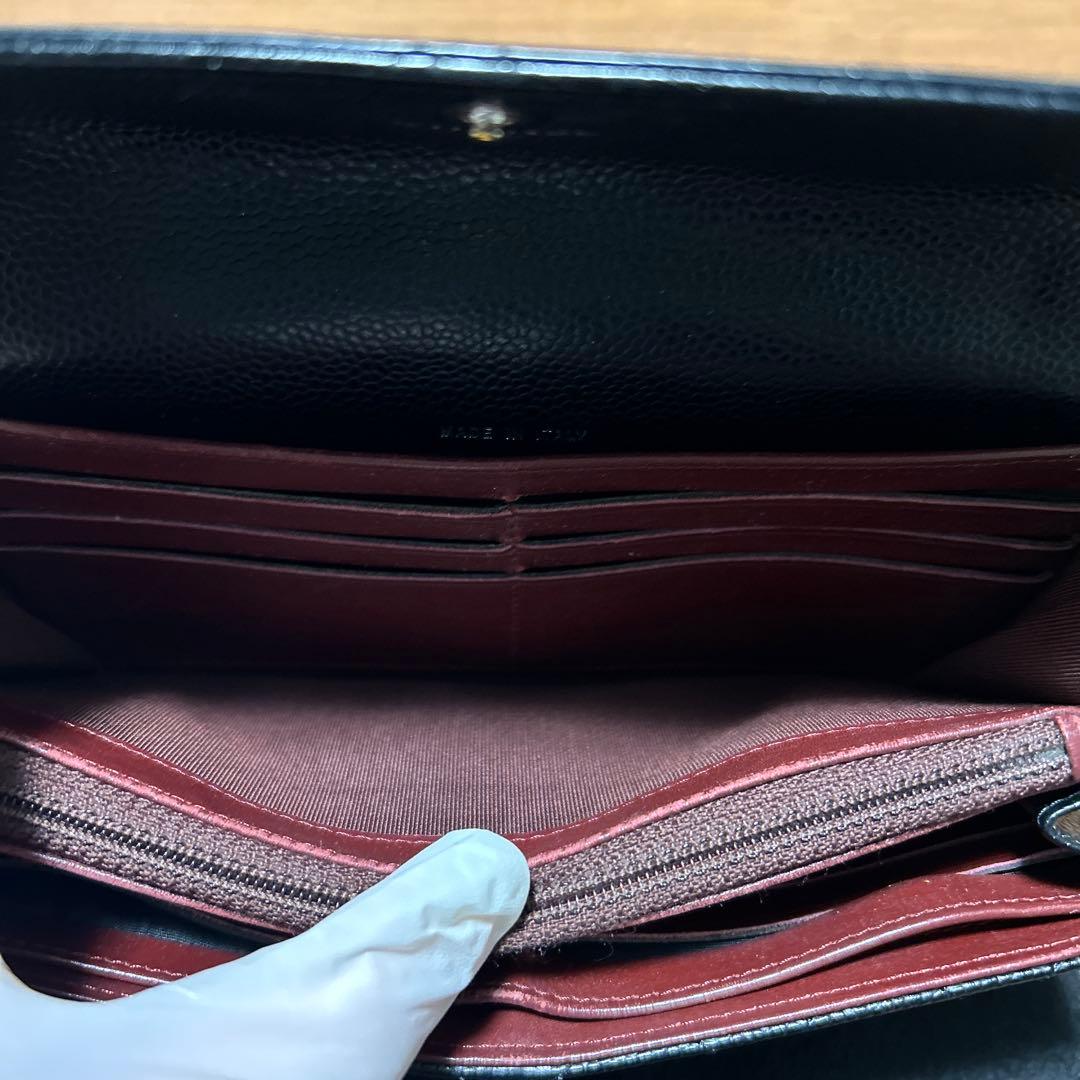 CHANEL キャビアスキン長財布