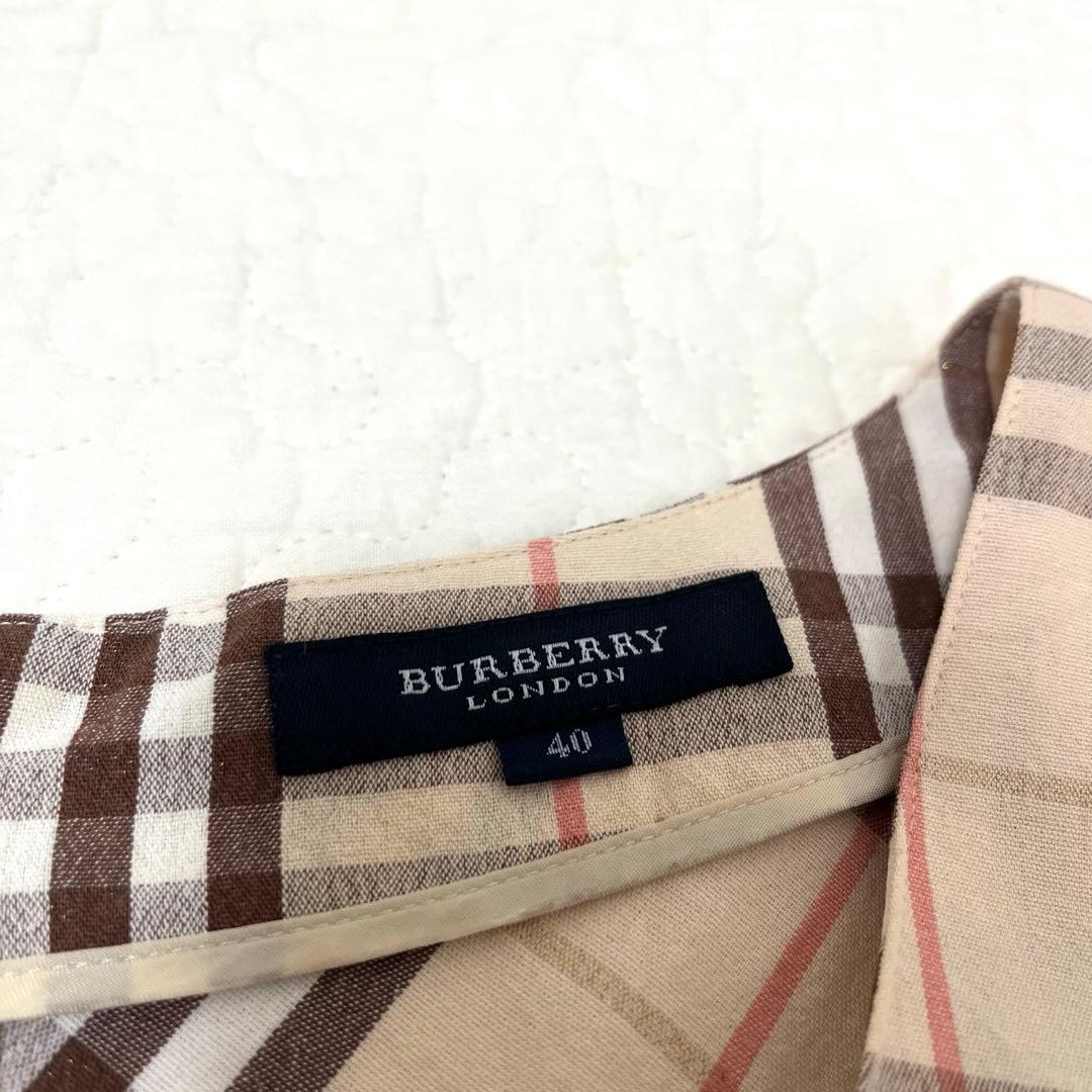 未使用　バーバリーロンドン　ロングワンピース　ノバチェック　ノースリーブ