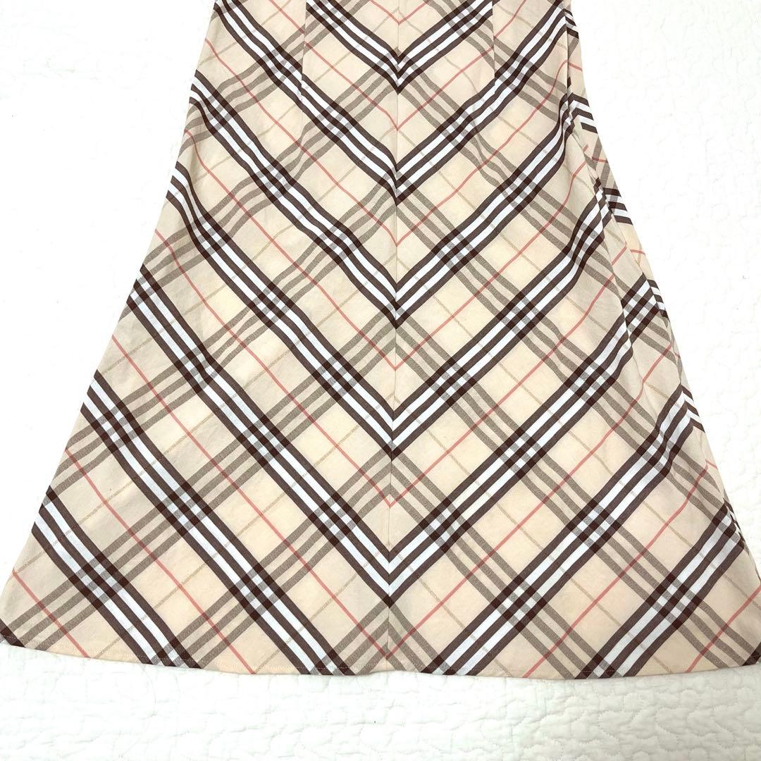 未使用　バーバリーロンドン　ロングワンピース　ノバチェック　ノースリーブ