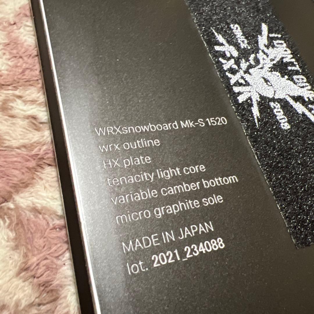 超美品 WRX Mk-S 152cm 使用1日のみです 21-22 グラトリ