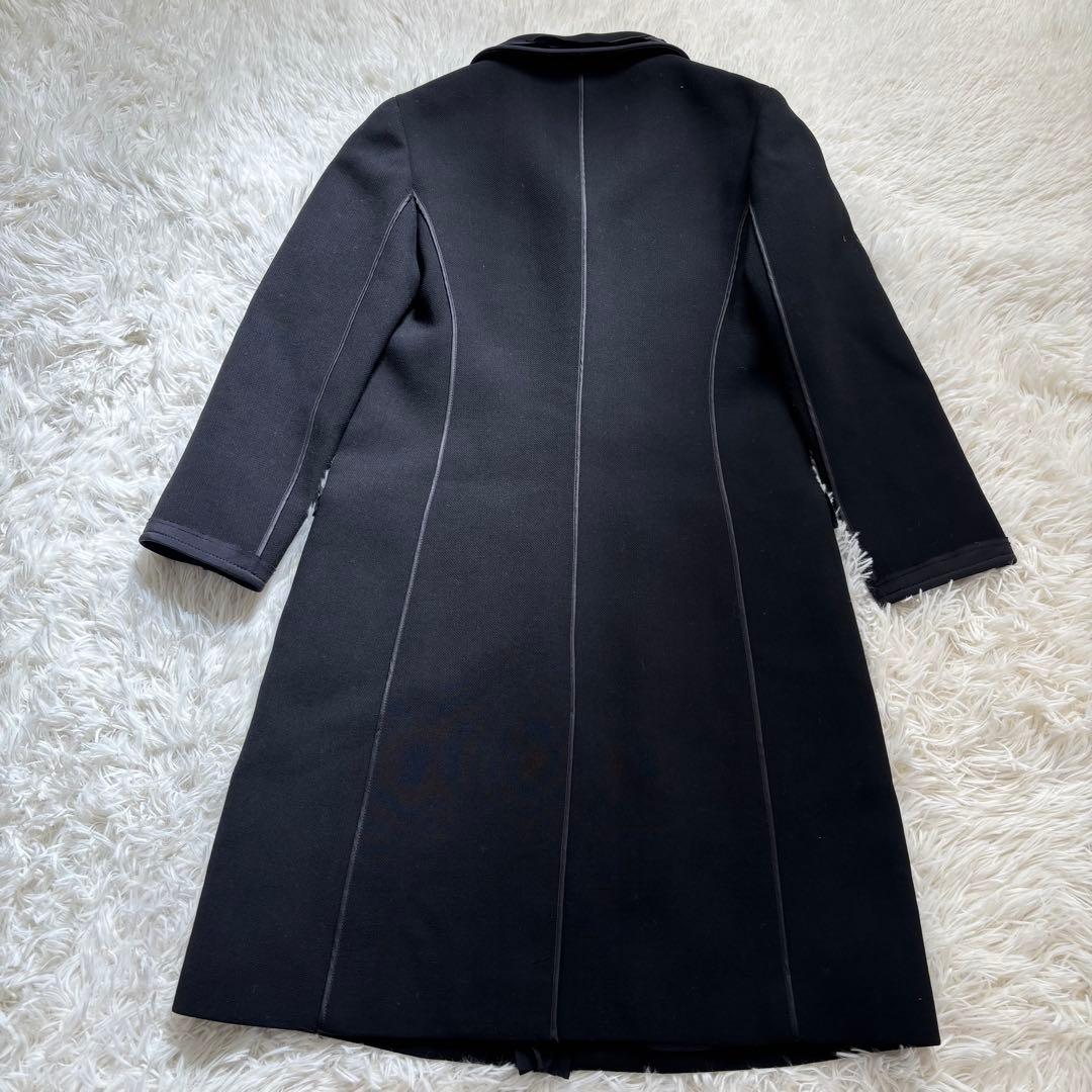 ■美品■ PRADA プラダ ウール ロングコート チェスターコート　ブラック