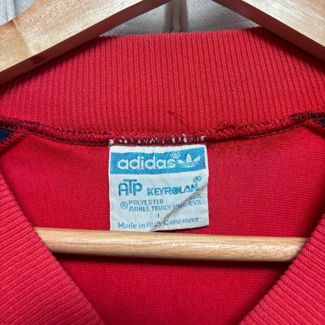 80s adidas atp track jaket　usa製 レッド　ネイビー
