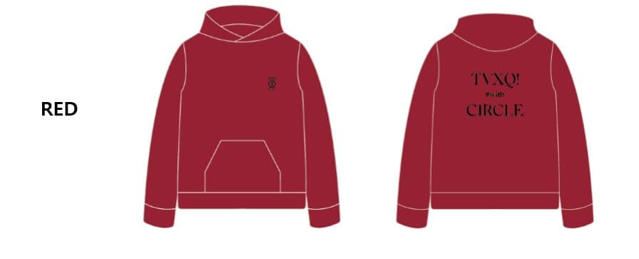 東方神起 ソウルコンサート サークル with フーディ 赤 パーカー アンコン