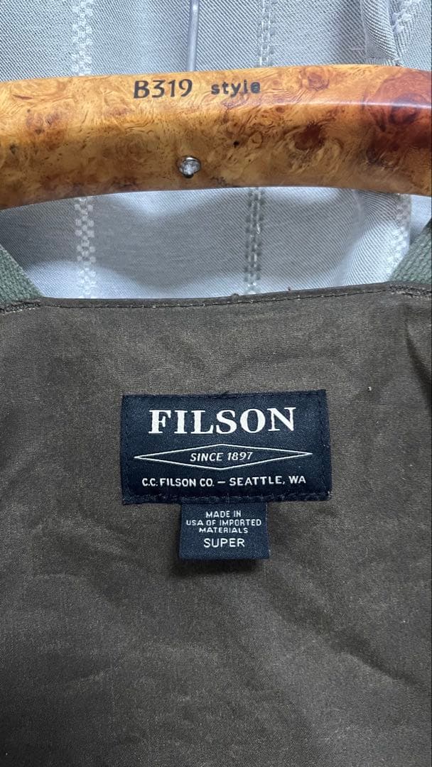 FILSON フィッシングベスト Foul Weather Fly カスケット