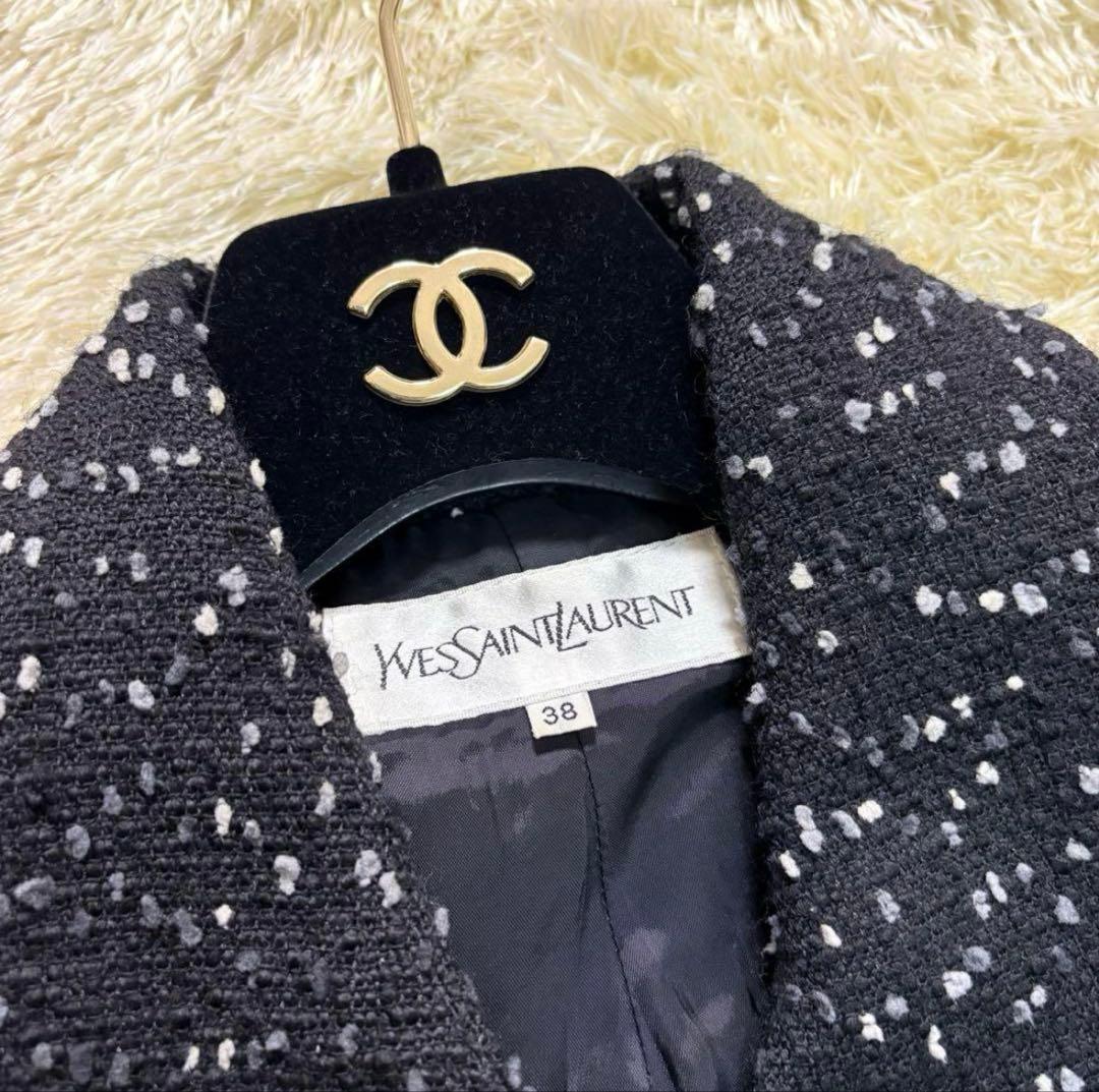 イヴサンローラン　ミックスツイード　テーラードジャケット ツイード